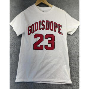 God Is Dope Shirt SmallWhite Red Jesus God Bred